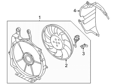 2024 Audi e-tron GT Fan & Motor Diagram for 9J1-959-456-D