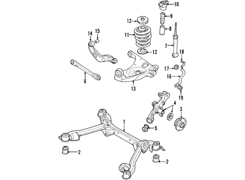 2003 Audi A4 Shock Absorber Diagram for 8E0-513-036-AE