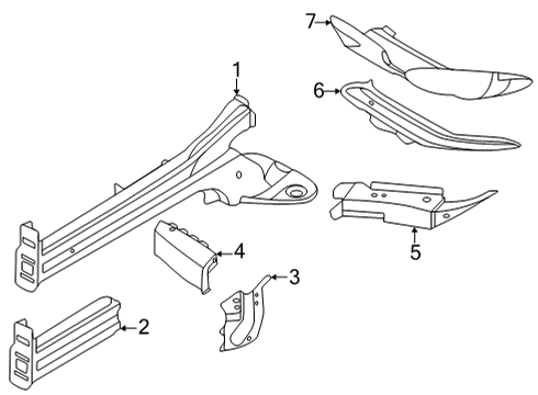 2024 Audi e-tron GT Structural Components & Rails