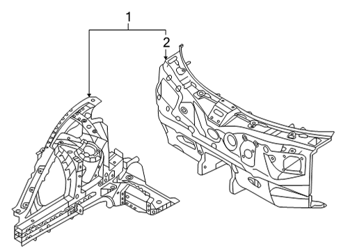2024 Audi e-tron GT Inner Structure - Front Structural