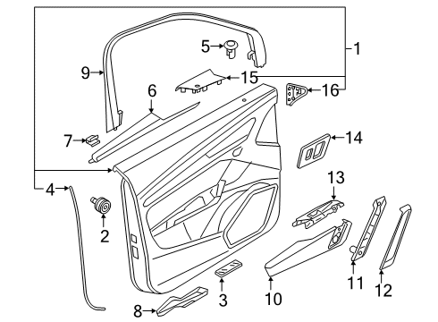 2022 Audi Q5 PHEV Armrest Diagram for 80A-867-174-B-DA4