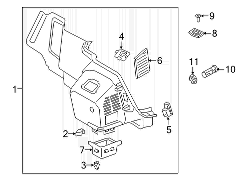 2021 Audi A8 Quattro Interior Trim - Rear Body Diagram 3
