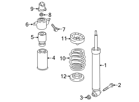 2022 Audi Q8 Shocks & Components - Rear Diagram 2