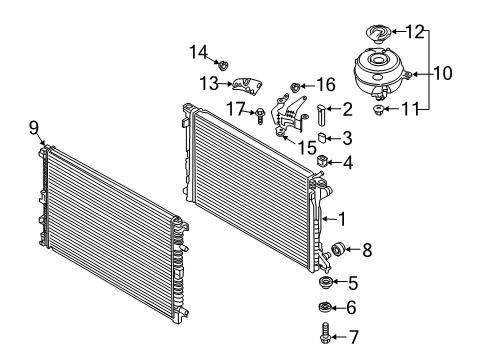 2023 Audi S6 Radiator & Components Diagram 3