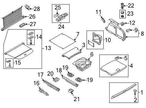 2012 Audi A4 Quattro Interior Trim - Rear Body Diagram 2