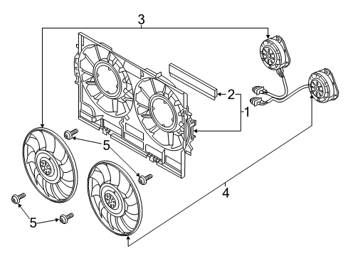 2014 Audi Q5 Cooling System, Radiator, Water Pump, Cooling Fan Diagram 2