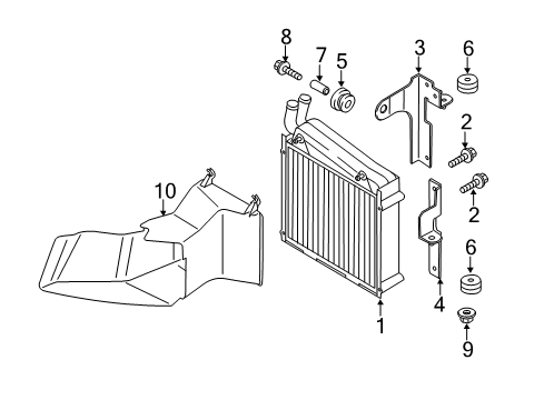 2012 Audi TTS Quattro Radiator & Components Diagram 3
