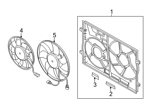 2017 Audi A3 Cooling System, Radiator, Water Pump, Cooling Fan Diagram 4