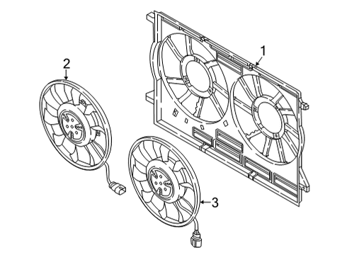 2022 Audi RS7 Sportback Cooling System, Radiator, Water Pump, Cooling Fan Diagram 1