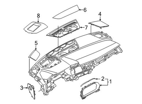 2024 Audi S3 Speaker Grille Diagram for 8Y1-857-367-6PS