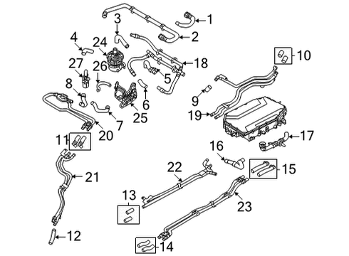 2022 Audi A7 Sportback Hoses Diagram for 4K0-145-564-C