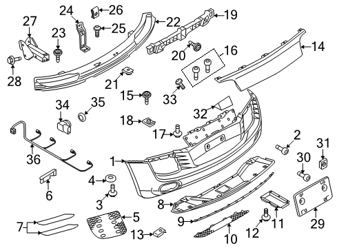 2011 Audi R8 Outer Finish Panel Screw Diagram for N-101-703-03
