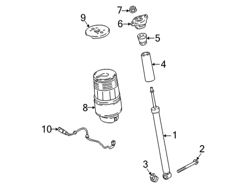 2023 Audi e-tron GT Shock Assembly Lower Bolt Diagram for N-107-169-01