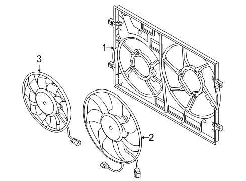 2022 Audi Q7 Cooling System, Radiator, Water Pump, Cooling Fan Diagram 1