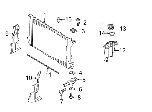 2009 Audi A4 Quattro Radiator & Components Diagram 3