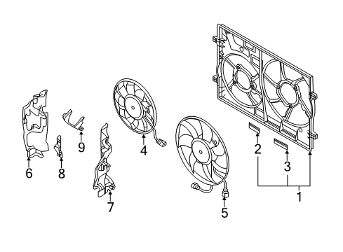 2020 Audi A3 Cooling System, Radiator, Water Pump, Cooling Fan Diagram 3