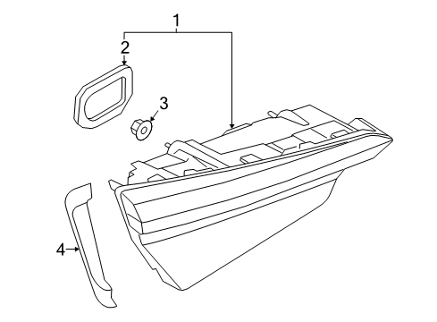 2020 Audi A5 Quattro Tail Lamp Assembly Gasket Diagram for 8W6-945-191-A