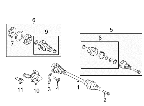 2014 Audi R8 Drive Axles - Rear Diagram 2