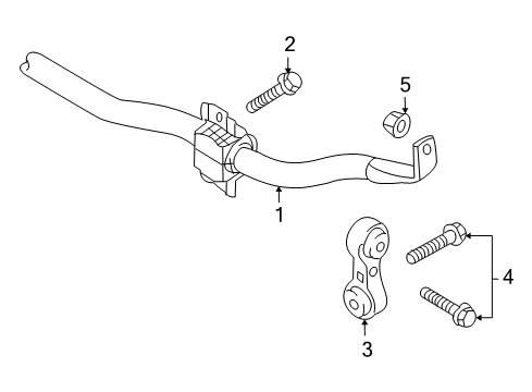 2015 Audi A4 Quattro Rear Suspension, Control Arm Diagram 1