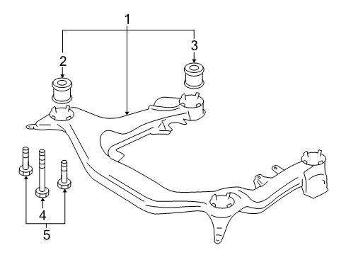 2007 Audi A4 Suspension Mounting - Front Diagram 1