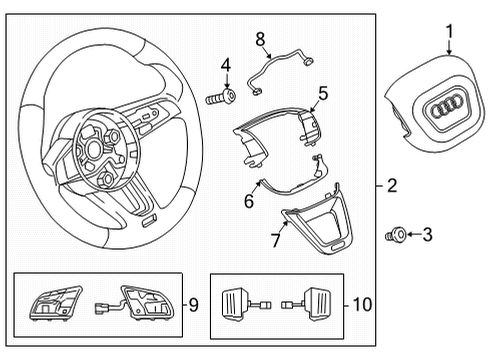 2022 Audi A5 Sportback Steering Column & Wheel, Steering Gear & Linkage Diagram 5