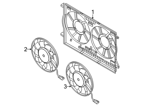 2022 Audi SQ7 Cooling System, Radiator, Water Pump, Cooling Fan Diagram 1