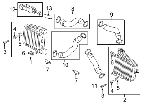 2022 Audi A8 Quattro Intercooler  Diagram 1