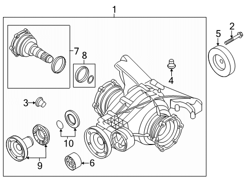 2022 Audi A5 Sportback Axle & Differential - Rear Diagram 1