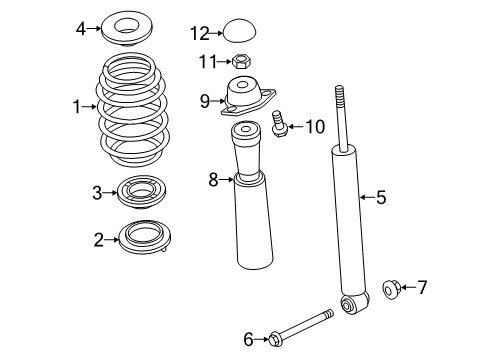 2017 Audi A3 Shocks & Components - Rear Diagram 2