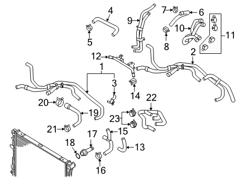 2007 Audi Q7 Hoses, Lines & Pipes Diagram 1