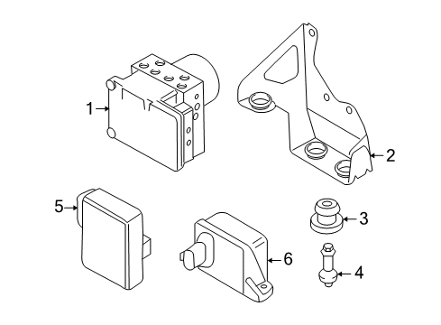 Lateral Accelerometer Sensor Diagram for 7P0-907-652