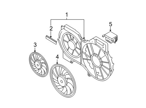 2007 Audi A4 Cooling System, Radiator, Water Pump, Cooling Fan Diagram 3