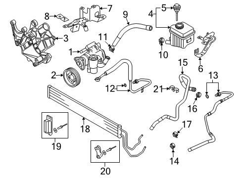 2009 Audi Q7 P/S Pump & Hoses, Steering Gear & Linkage Diagram 2