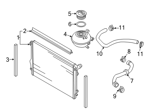 2017 Audi TTS Quattro Radiator & Components Diagram 3
