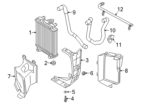 2023 Audi TTS Quattro Radiator & Components Diagram 2