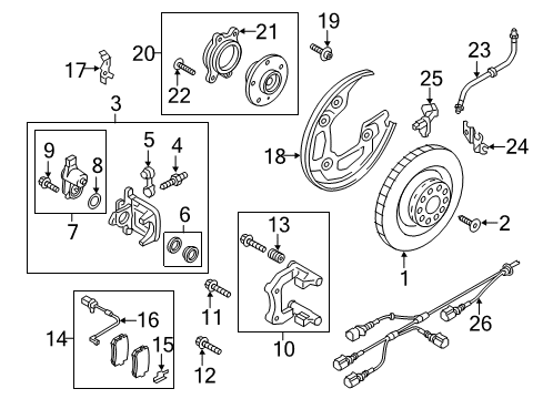 2018 Audi RS7 Caliper Mount Diagram for 4G0-615-426