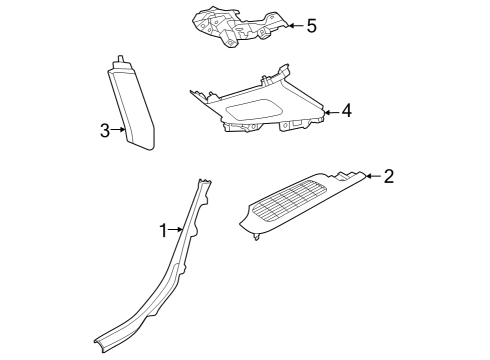 2022 Audi SQ5 Interior Trim - Quarter Panels Diagram 2