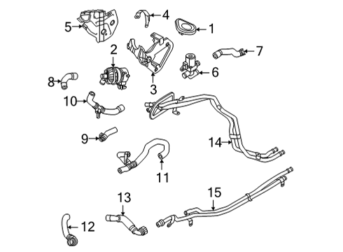 2022 Audi A7 Sportback Hoses & Lines, Cooling Diagram 5