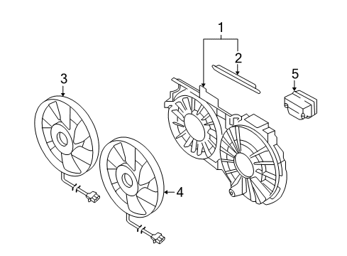 2007 Audi A4 Cooling System, Radiator, Water Pump, Cooling Fan Diagram 2