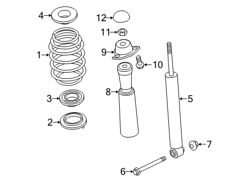 2017 Audi A3 Shocks & Components - Rear Diagram 1