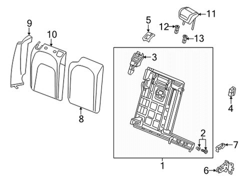 2021 Audi e-tron Sportback Headrest Diagram for 4K8-885-901-2ID