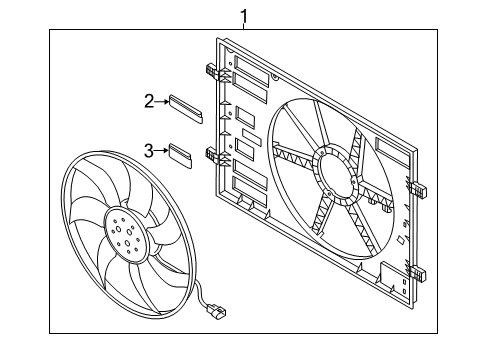 2020 Audi A3 Cooling System, Radiator, Water Pump, Cooling Fan Diagram 2