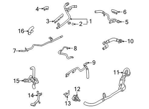 2022 Audi A7 Sportback Hoses & Lines, Cooling Diagram 2