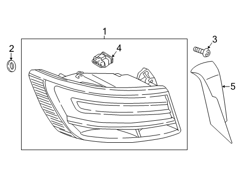 2018 Audi A4 allroad Tail Lamp Assembly Seal Diagram for 8W0-945-193