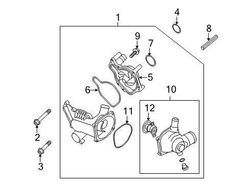 2009 Audi R8 Water Pump Diagram 1