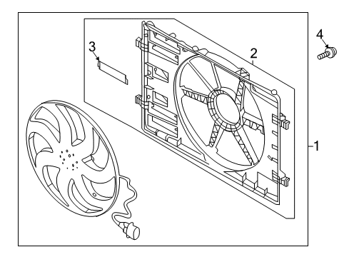 2017 Audi A3 Cooling System, Radiator, Water Pump, Cooling Fan Diagram 2