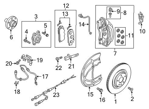 2018 Audi RS5 Front Brakes Diagram 2