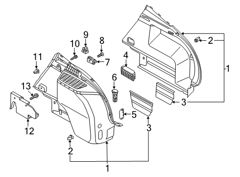 2022 Audi Q3 Interior Trim - Rear Body Diagram 2