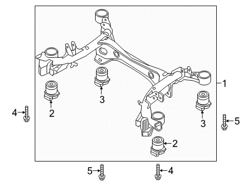 2019 Audi A4 Quattro Suspension Mounting - Rear Diagram 2