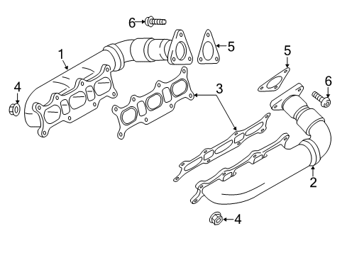 2015 Audi A7 Quattro Exhaust Manifold Bolt Diagram for N-911-878-01
